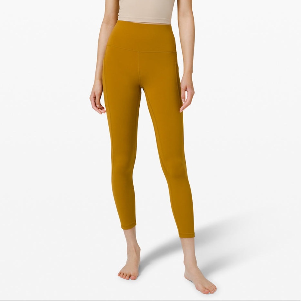Lululemon Align High Rise Pant with Pockets in Gold Spice 25”